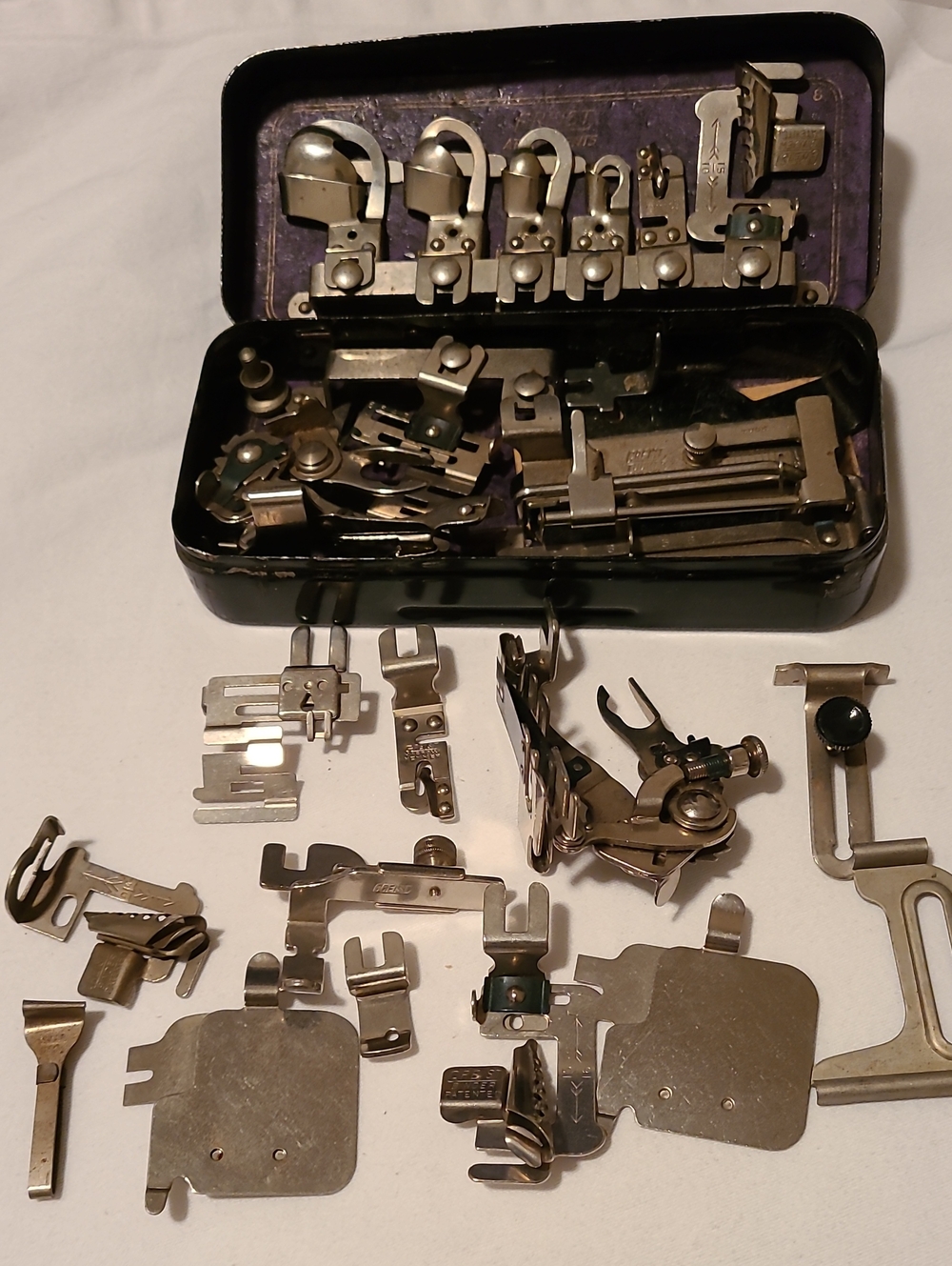 Vintage Griest Rotary Sewing Machine Attachment And Accessory Set Metal
